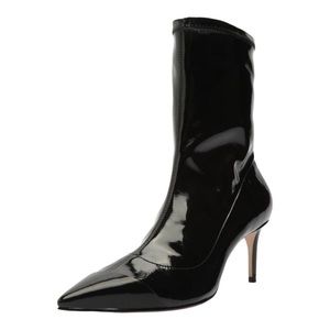 Schutz Black Patent Pointed Toe Boots